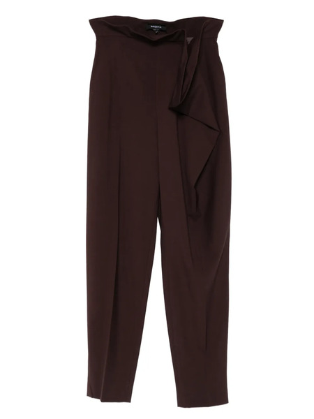  Rochas Drap-detailed Trousers - Brown 