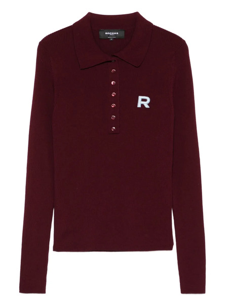  Rochas Logo-patch Polo Top - Red 