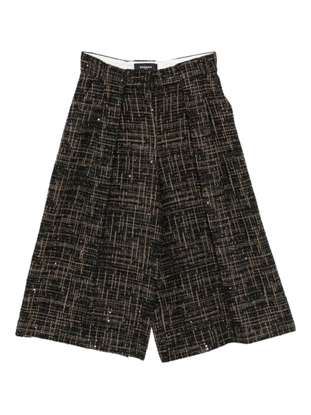  Rochas Sequin-embellished Checked Trousers - Black 