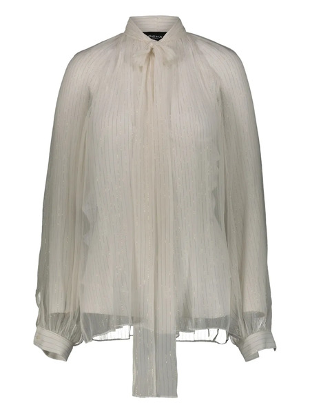  Rochas Striped Chiffon Shirt - Neutrals 
