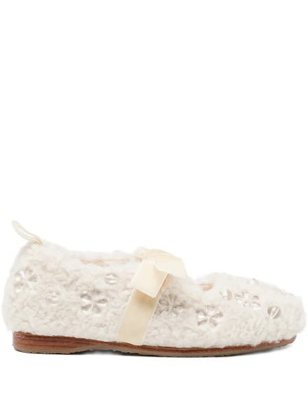  Rockfish X Susan Fang Furry Ballet Flats - Neutrals 
