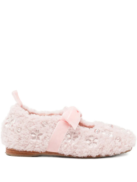  Rockfish X Susan Fang Furry Ballet Flats - Pink 