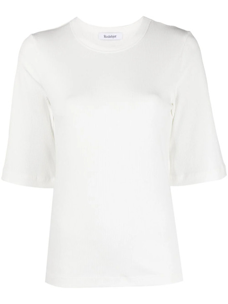  Rodebjer Fine-ribbed Organic Cotton T-shirt - White 