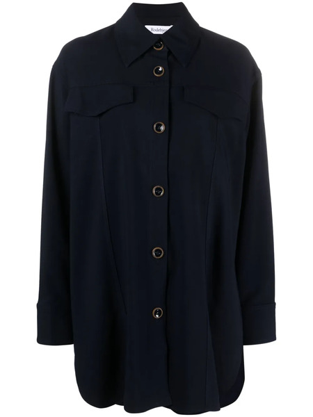  Rodebjer Pointed-collar Button-up Shirt - Blue 