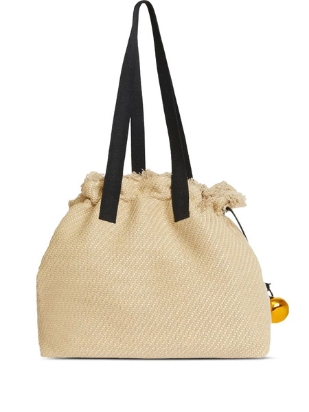  Rodebjer Quinn Fringed Straw Tote Bag - Neutrals 