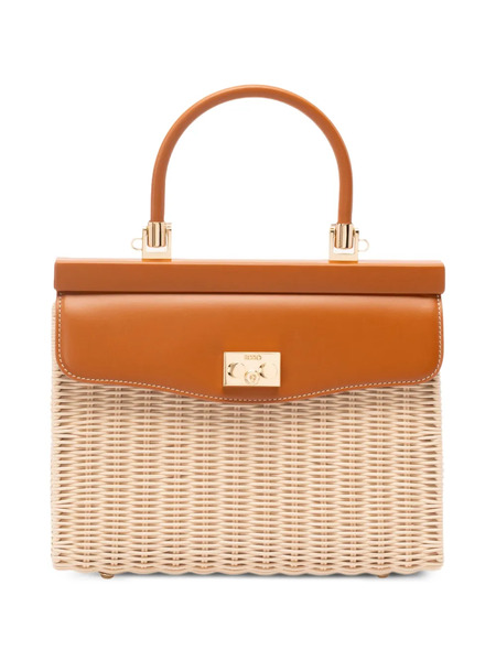  Rodo Small Wicker Tote Bag - Neutrals 