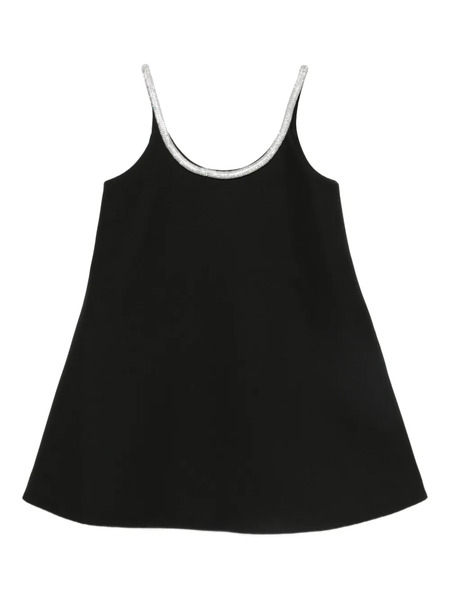  Róhe A-line Appliqué Mini Dress - Black 