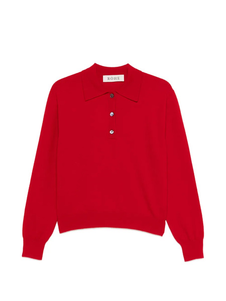  Róhe Button Polo Shirt - Red 