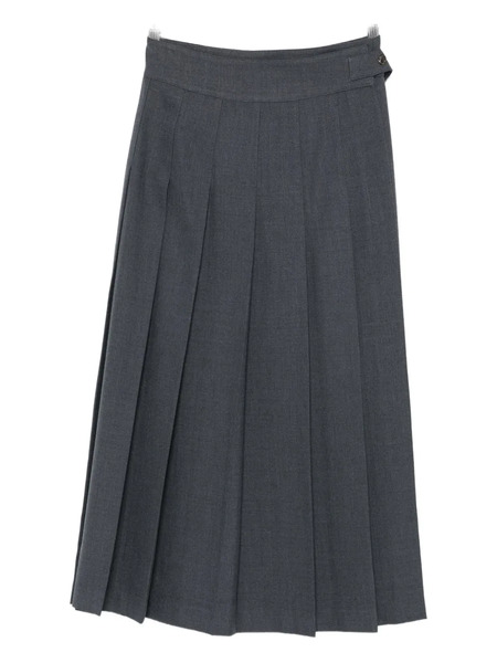  Róhe Buttoned Midi Pleated Skirt - Grey 