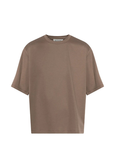  Róhe Crew-neck Short-sleeve T-shirt - Brown 