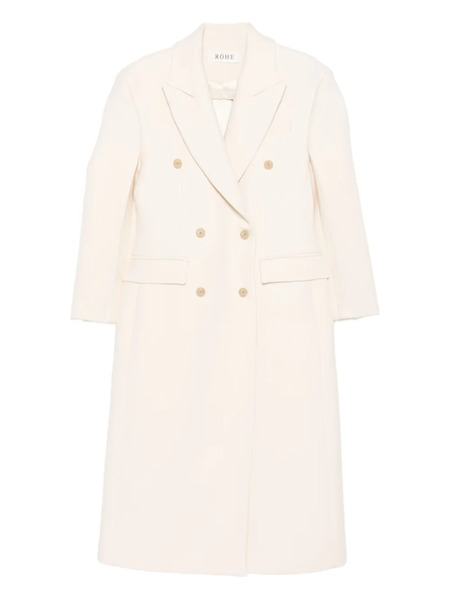  Róhe Double-breasted Coat - White 