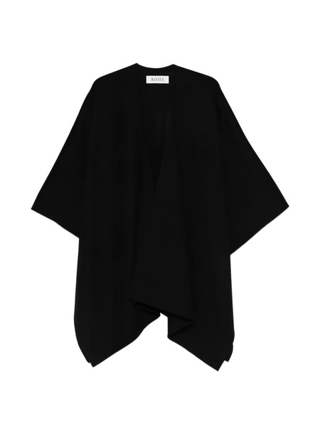  Róhe Double-faced Poncho - Black 