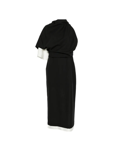  Róhe Draped One-shoulder Maxi Dress - Black 