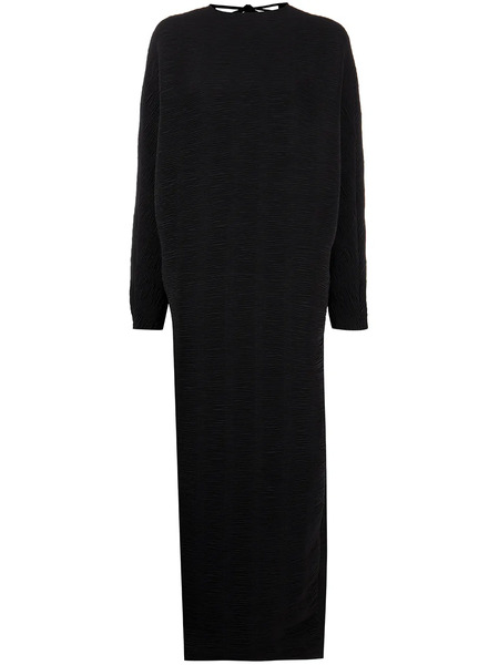 Róhe Emerson V-back Plissé-effect Midi Dress - Black 