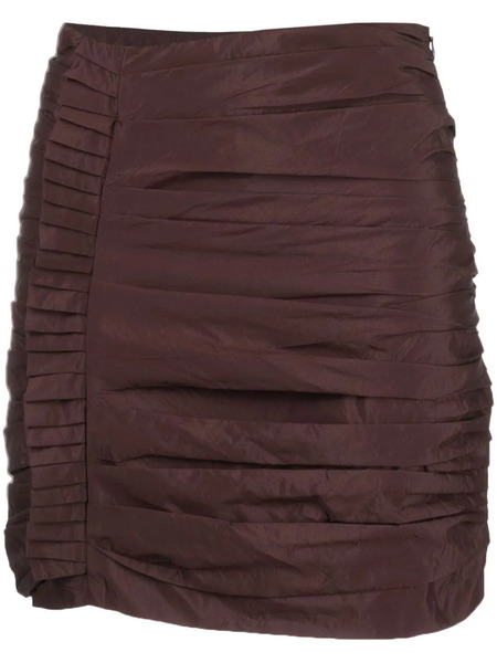  Róhe High-waisted Drapped Mini Skirt - Brown 