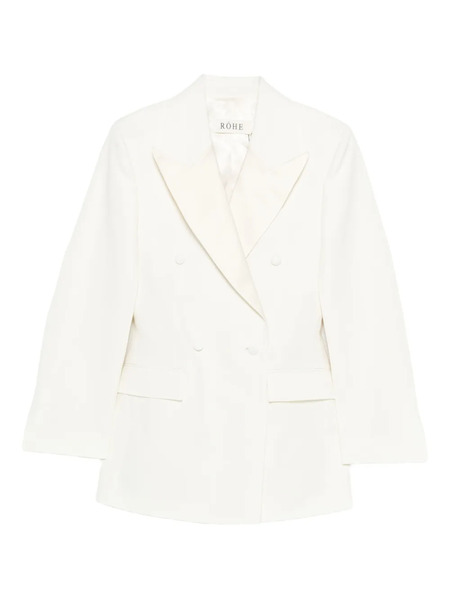  Róhe Hourglass Tuxedo Blazer - White 
