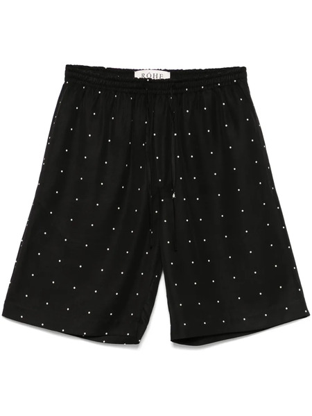  Róhe Polka-dot Shorts - Black 