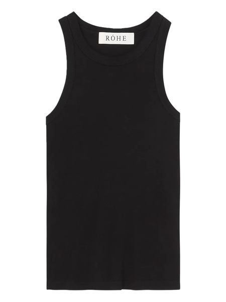  Róhe Ribbed Racer-back Top - 001 Black 