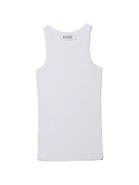  Róhe Ribbed Tank Top - White 