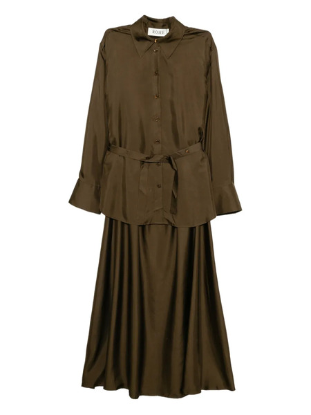  Róhe Silk Gilet-dress - Brown 