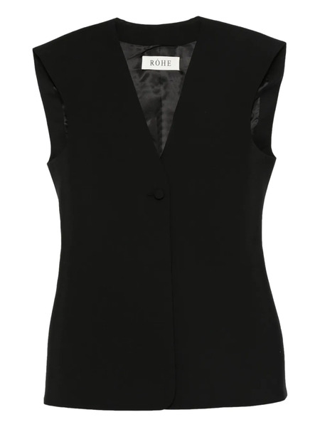  Róhe Single-button Waistcoat - Black 