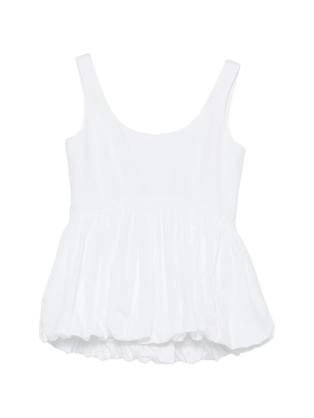  Róhe Voluminous Peplum Top - White 