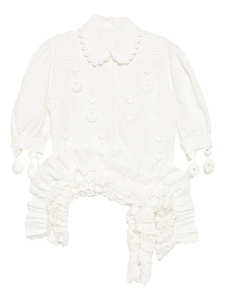  Róisín Pierce Floral-embellished Blouse - White 