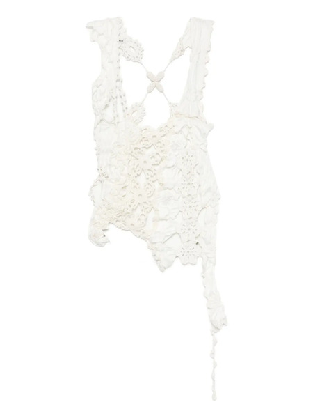  Róisín Pierce Floral-embroidered Top - White 