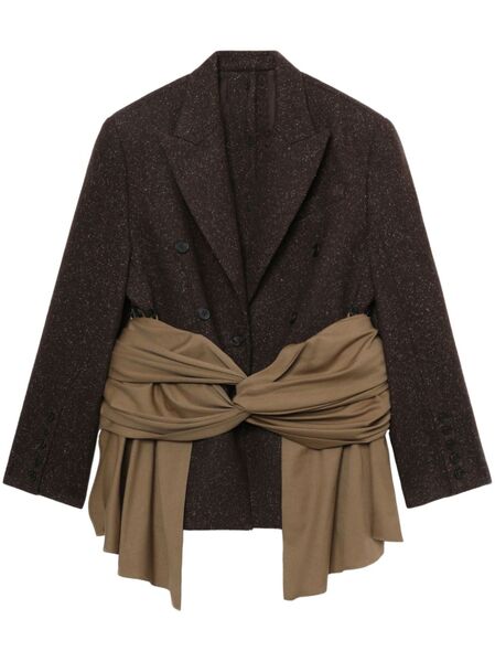  Rokh Belted Blazer - Brown 