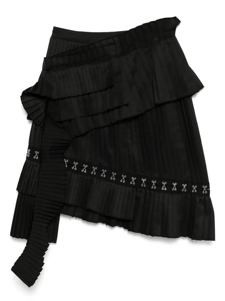  Rokh Broken Pleated Skirt - Black 