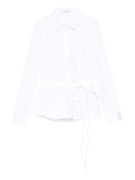  Rokh Pleated-panel Shirt - White 