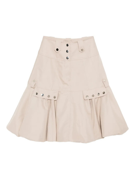  Rokh Puffed-hem Midi Skirt - Neutrals 