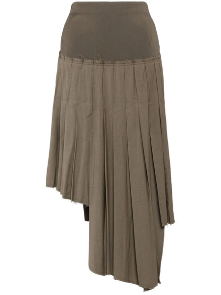  Rokh Ribbed Pleated Skirts - Brown 