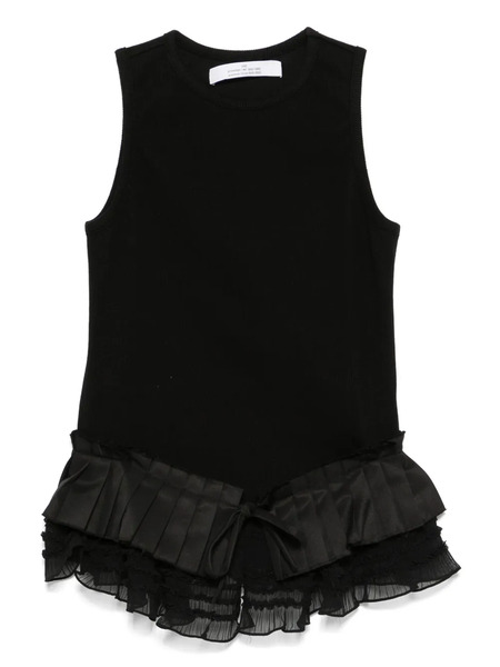  Rokh Ruffled Tank Top - Black 