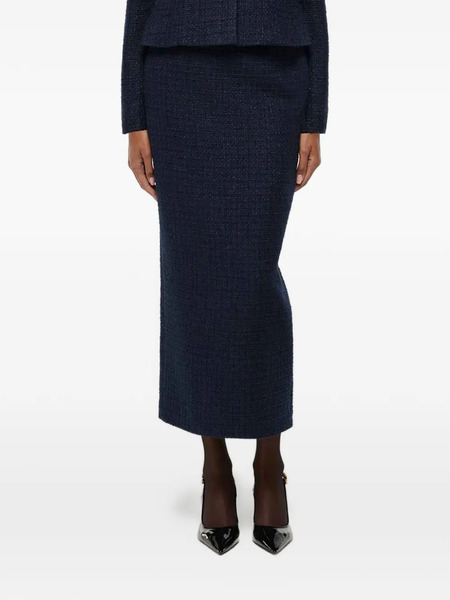  Roland Mouret High-waist Boucle Skirt - Blue 
