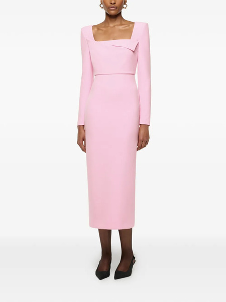  Roland Mouret Origami Midi Dress - Pink 