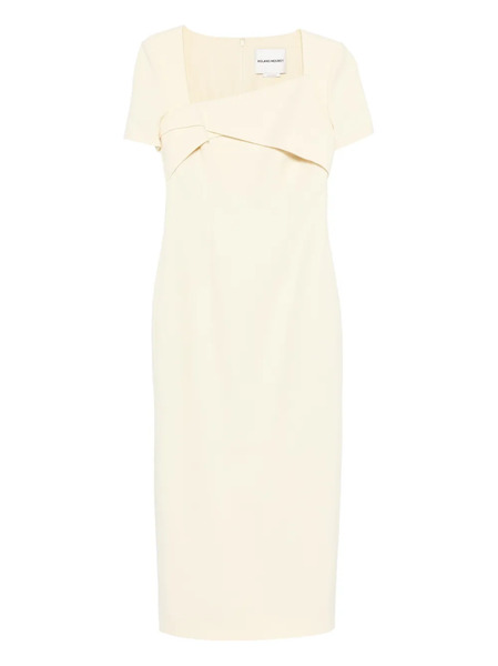 Roland Mouret Square-neck Twisted Maxi Dress - Yellow 
