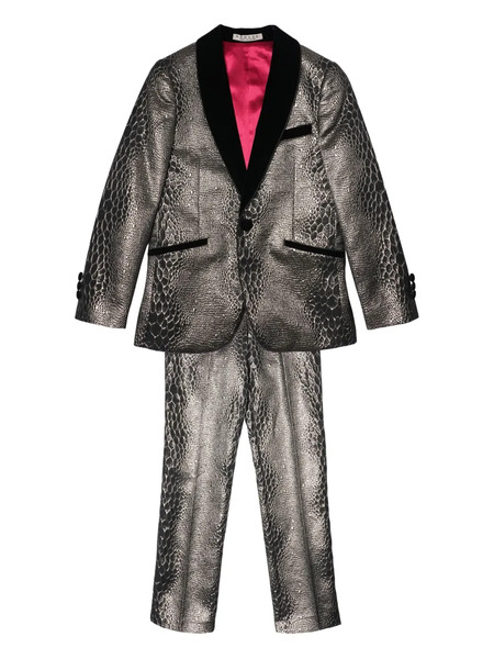  Romano Kids Snake-print Two-piece Suit - Gold 