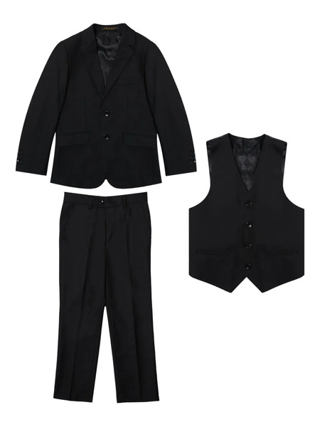  Romano Kids Tailored Three-piece Suit - Black 