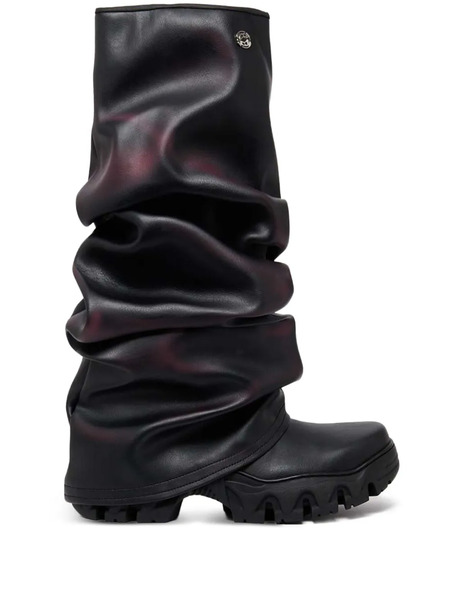 Rombaut Ruched Knee-high Boots - Black 