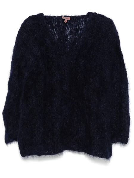  Romeo Gigli Pre-owned 1990s Chunky Knit Sweater - Blue 
