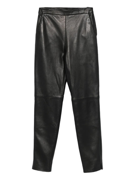  Romeo Gigli Pre-owned 1990s Leather Trousers - Black 