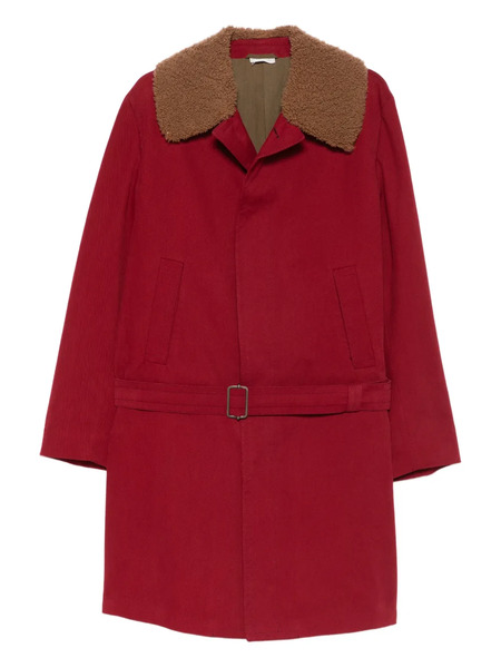  Romeo Gigli Pre-owned 1990s Shearling Belted Coat - Red 