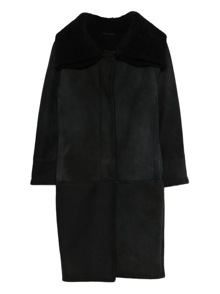  Romeo Gigli Pre-owned 1990s Shearling Collar Coat - Black 