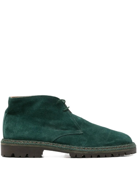  Romeo Gigli Pre-owned 1990s Suede Derby Shoes - Green 