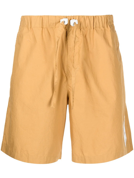  Romeo Hunte Crinkled Drawstring-waist Shorts - Yellow 