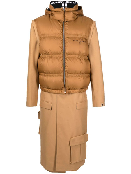  Romeo Hunte It's Just A Puffer Padded Coat - Brown 