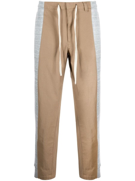  Romeo Hunte Panelled Drawstring Chinos - Brown 