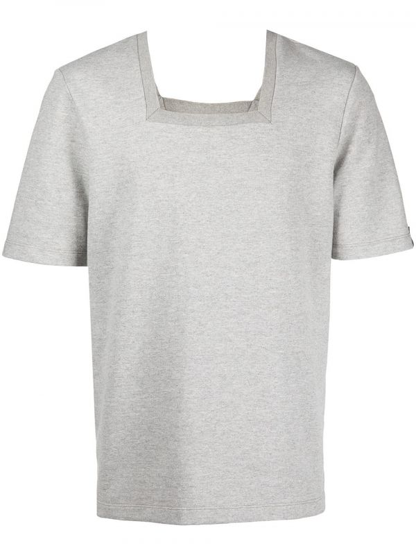  Romeo Hunte Terry Square-neck T-shirt - Grey 