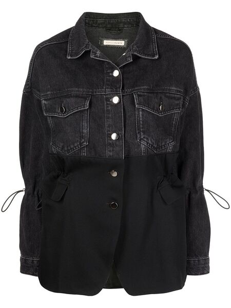  Romeo Hunte The Bond St. Denim-panel Jacket - Black 